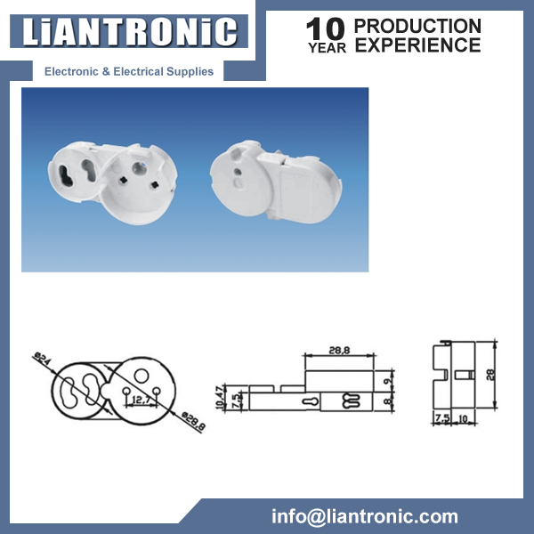 T8 Lamp Holder Socket Tombstone