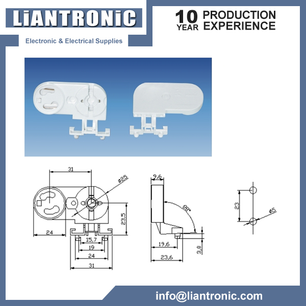 T8 Lamp Holder Socket Tombstone